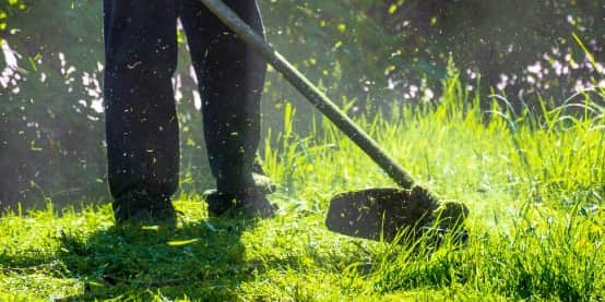 Lawn care weed eating